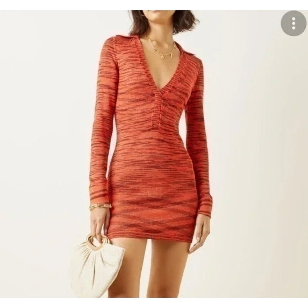 Alexis Bara Space Dyed Knit Dress in Orange sz‎ XS